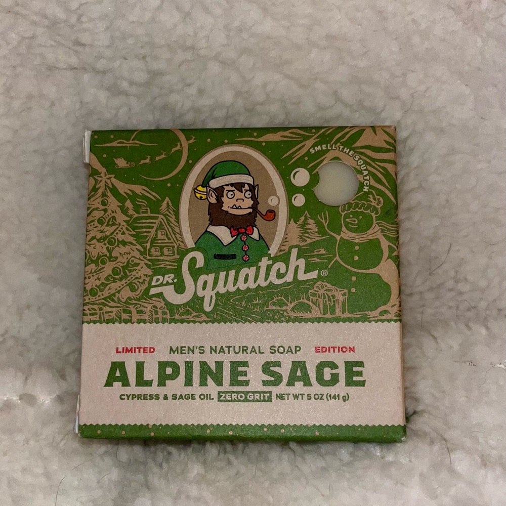 Dr. Squatch Alpine Sage Mens Natural Soap 5oz Holiday 2024 (new unopened )